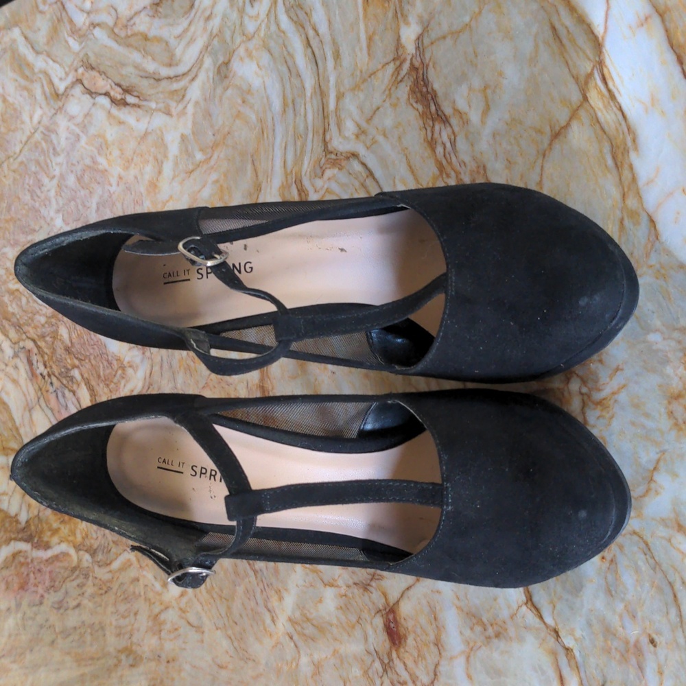 CALL IT SPRING Black heels pumps shoes-8.5